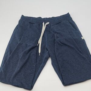 Vuori Navy Blue Skinny Pants with Cream Drawstring